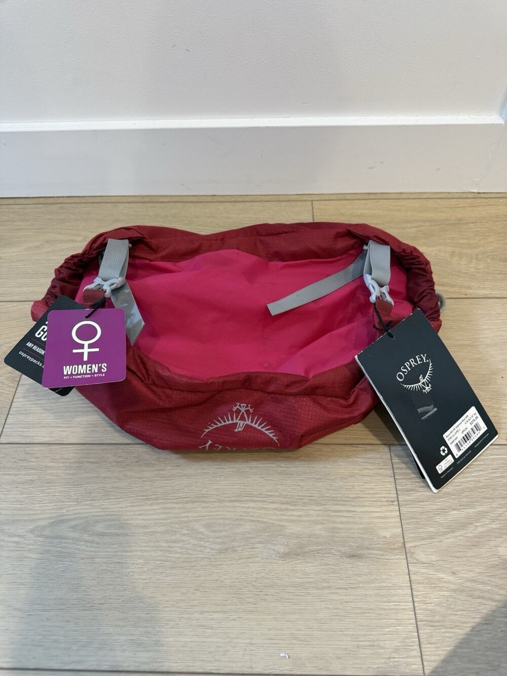 Osprey Aura AG 65 65L Red Women's Hiking Backpack Top Of Bag Only